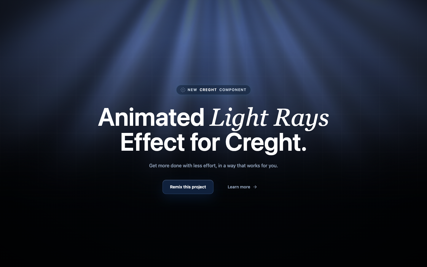 Hero · Light Rays 板块封面