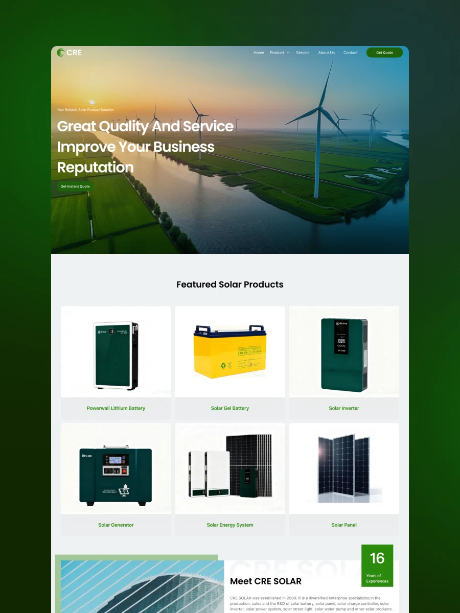 Solar Website Template