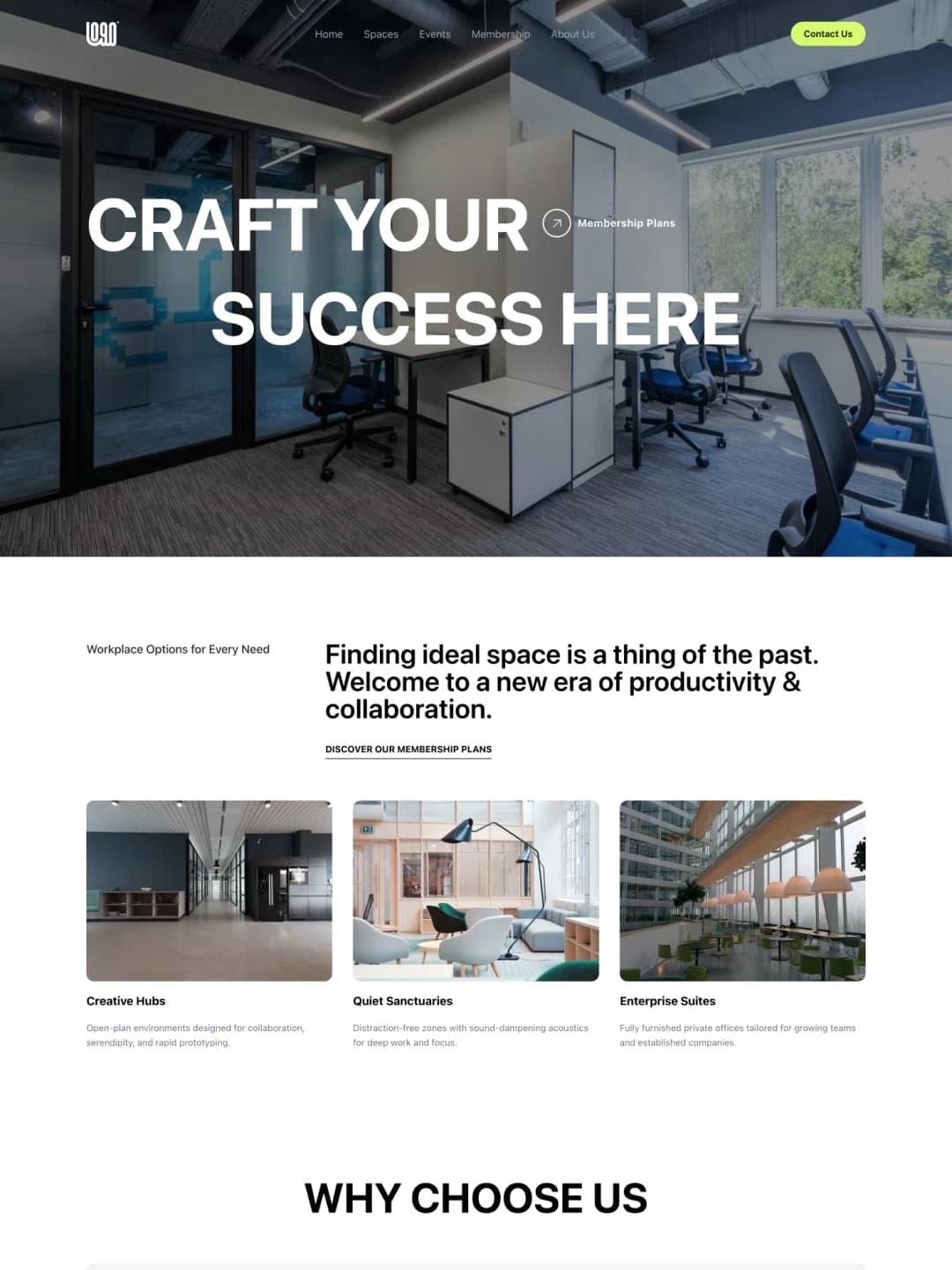 Coworking Space Website