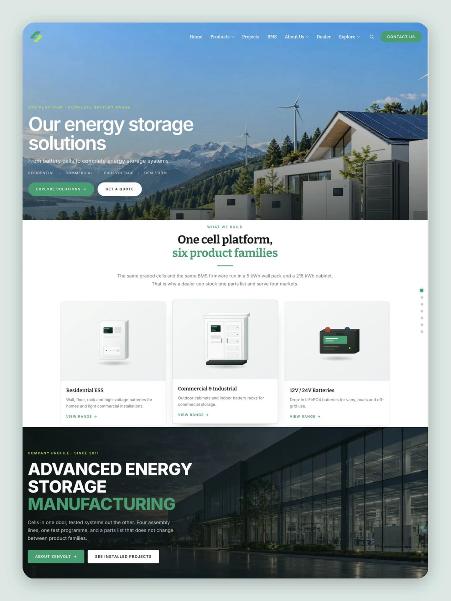 Battery & Energy Storage B2B Website
