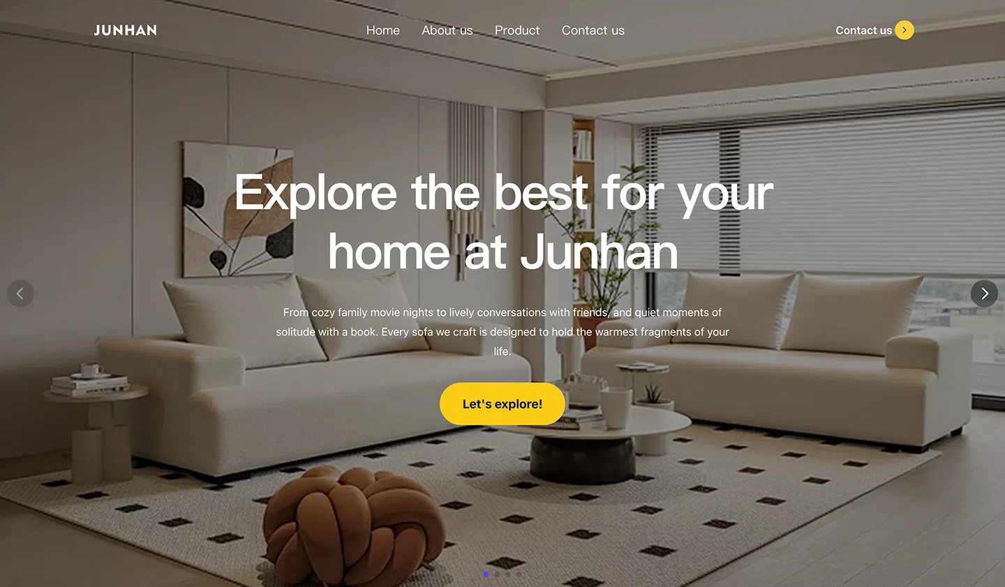 Junhan Furniture | Compressed sofas, chairs and mattresses customer website preview
