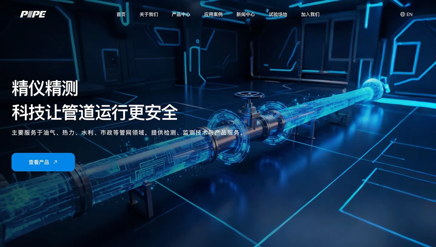 Jingyi Jingce | Pipeline inspection and monitoring systems customer website preview
