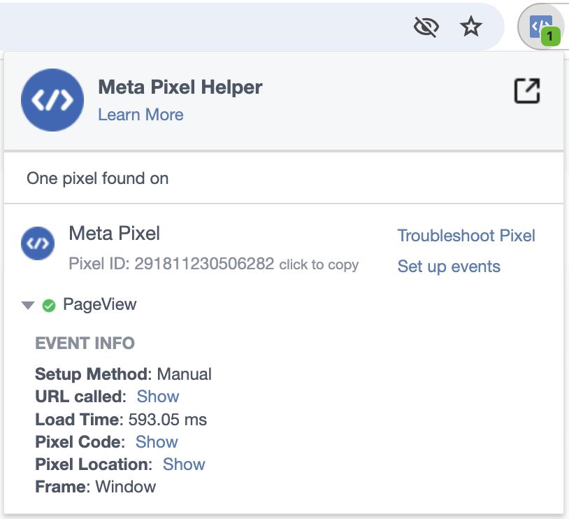 Install Meta Pixel Helper