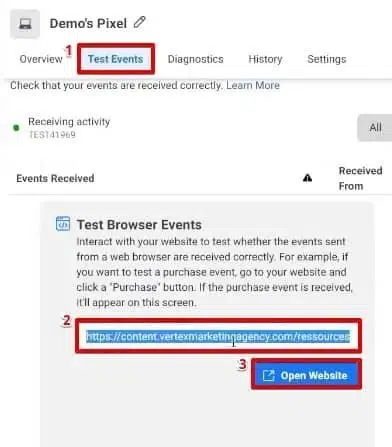 Enter the website URL to test