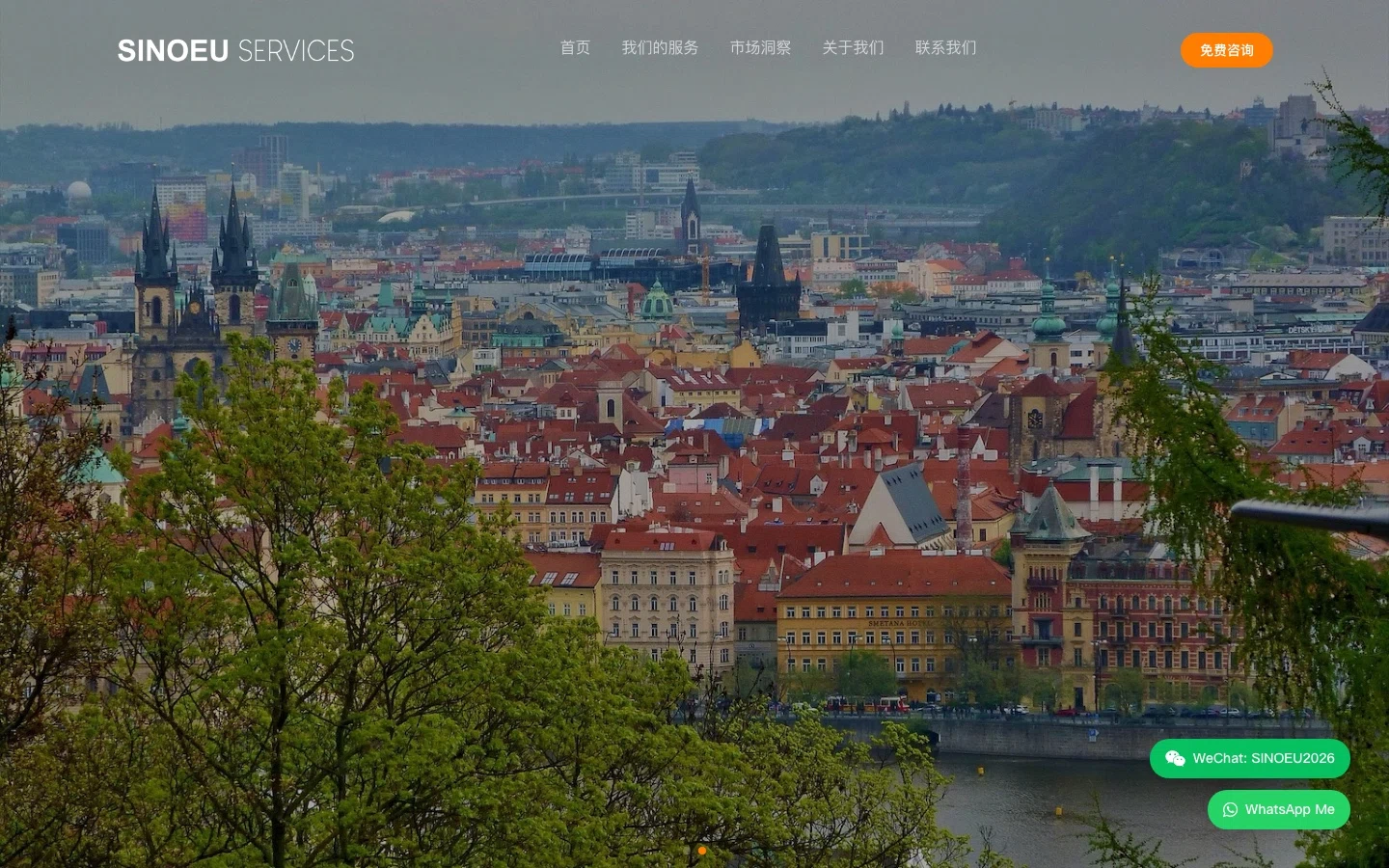 SINOEU Services | Czech company setup and compliance customer website preview