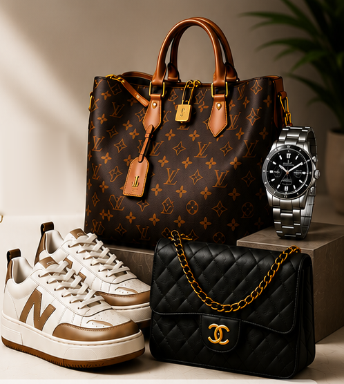Luxury bags, watches and sneakers