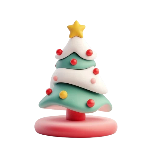 Pastel decorated Christmas tree