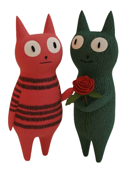Rose Cats Particle Portrait preview
