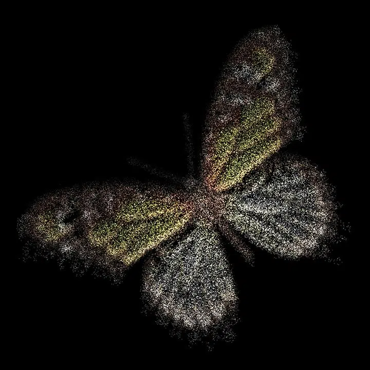 Butterfly Particle Animation preview