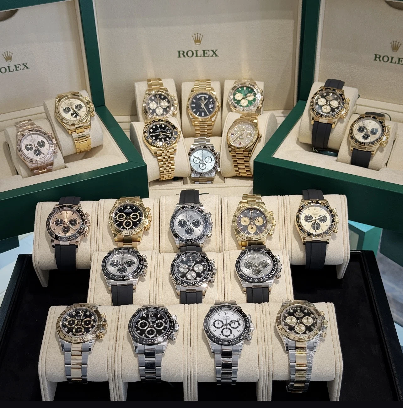 Gold and steel watches
